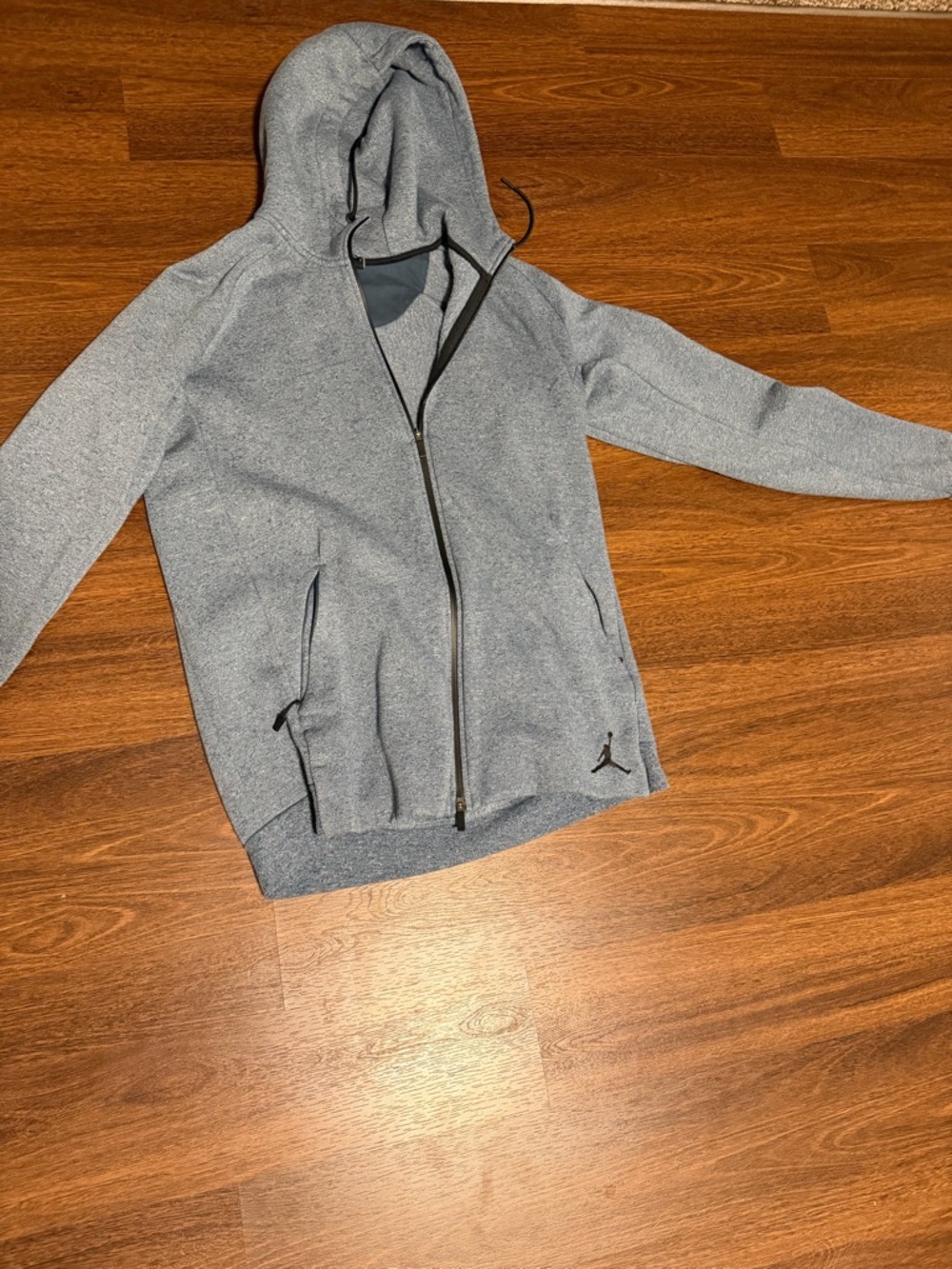 Jordan Men's Hoodie in Navy and Heather Gray
